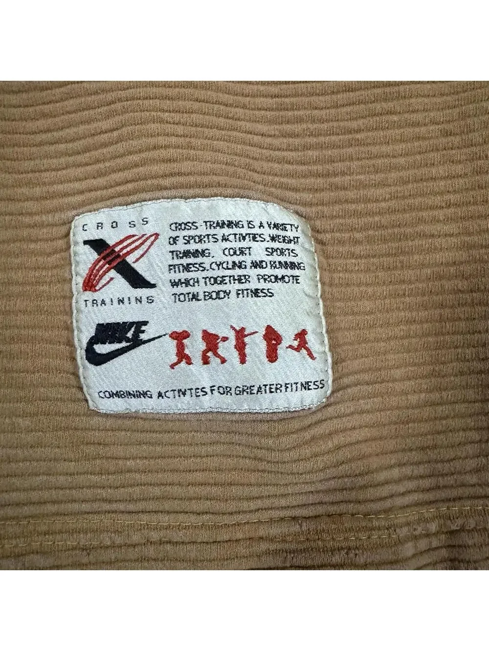 Vintage 90s Nike Cross Training Gym Corduroy Sweater V-Neck - Picture 5 of 11
